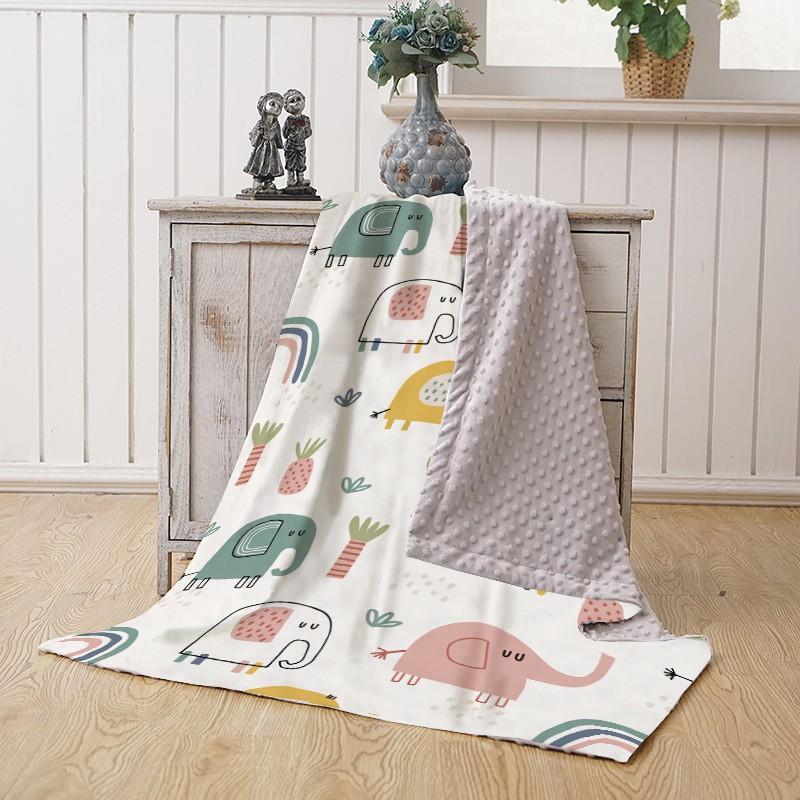 Soft Double-Layer Baby Blanket A-Grade Digital Print Cotton Feel Toddler Comfort Infants 1-3 Years