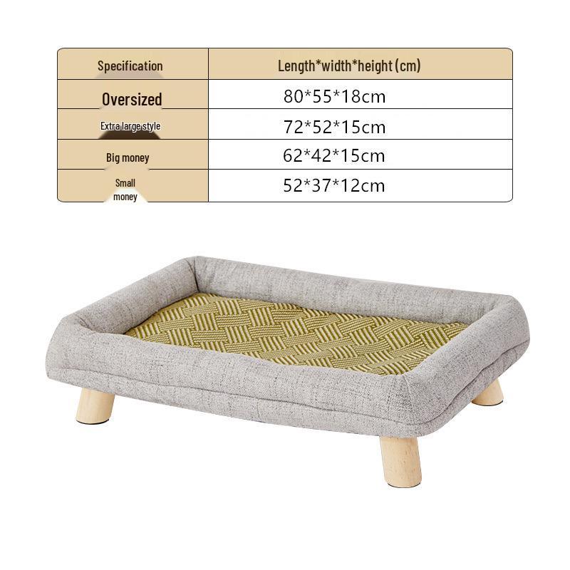 Four Seasons Washable Pet Bed: Cool Summer Mat for Small Dogs & Cats