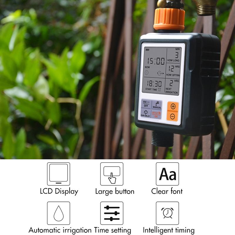 IP44 Waterproof Garden Automatic Watering Timer LCD Electronic irrigation Controllers Water Timer Home Digital Intelligence Watering