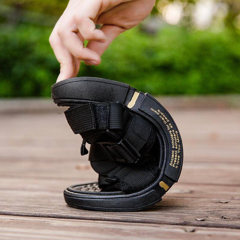 Fashion Mens Sports Sandals Summer Outdoor Beach Sandals Men Aqua Trekking Water Shoes Men Upstream Shoes Quick-drying Shoes Black