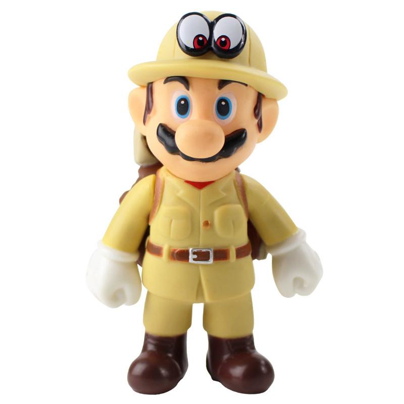 Super Mario Luigi Peach Bowser Yoshi Wario Action Figure Anime Model Toys Cartoon Doll Birthday Gift for Children Kids