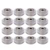 16Pcs 3D Printer Polycarbonate Pulley Transparent Rustproof Robust Bearing Pulley Wheel for Anet