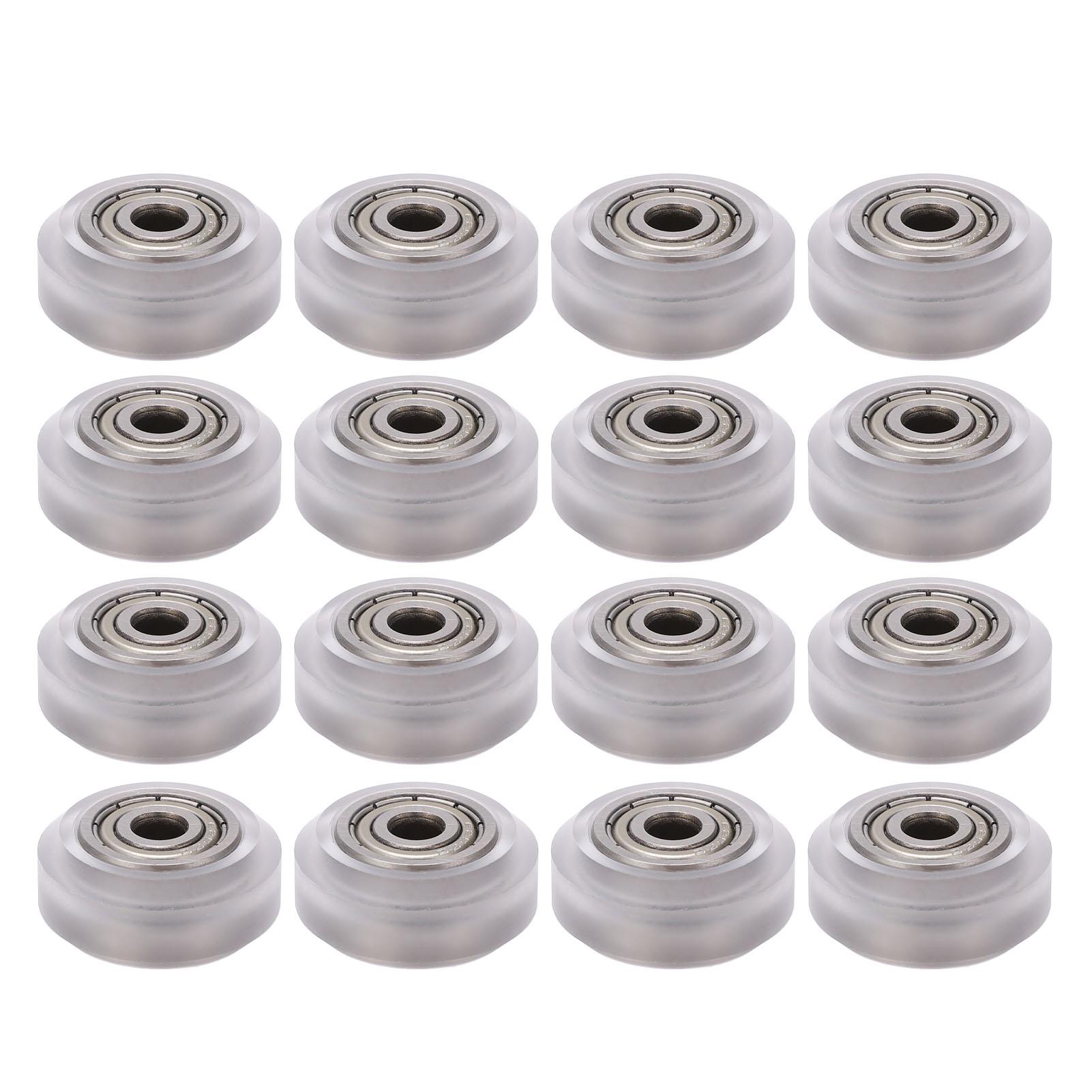 

16Pcs 3D Printer Polycarbonate Pulley Transparent Rustproof Robust Bearing Pulley Wheel for Anet E16