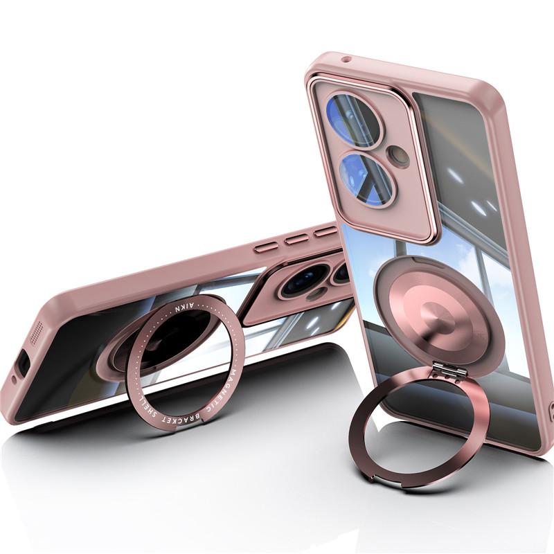 Full Cover Super Anti-drop 360 Degrees Rotating Bracket Case With Lens Film For Oppo Reno 11A 11 F F25 Pro Back Protection Shell