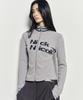 Nigaennikol Nicole Slim Ribbed Knit Zip Up_Gray