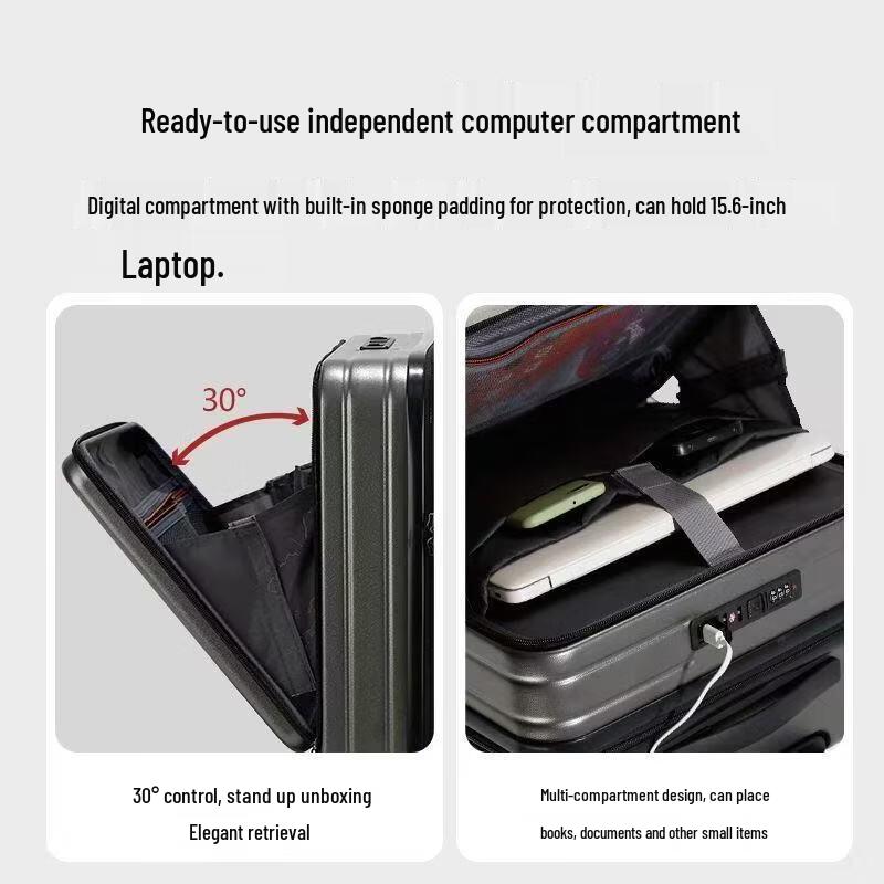JOURHEY SHI Business PC Hardshell Carry-on Spinner Luggage
