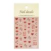 Redanco 5D Valentine's Day Fiery Red Lips Embossed Nail Stickers - He1616
