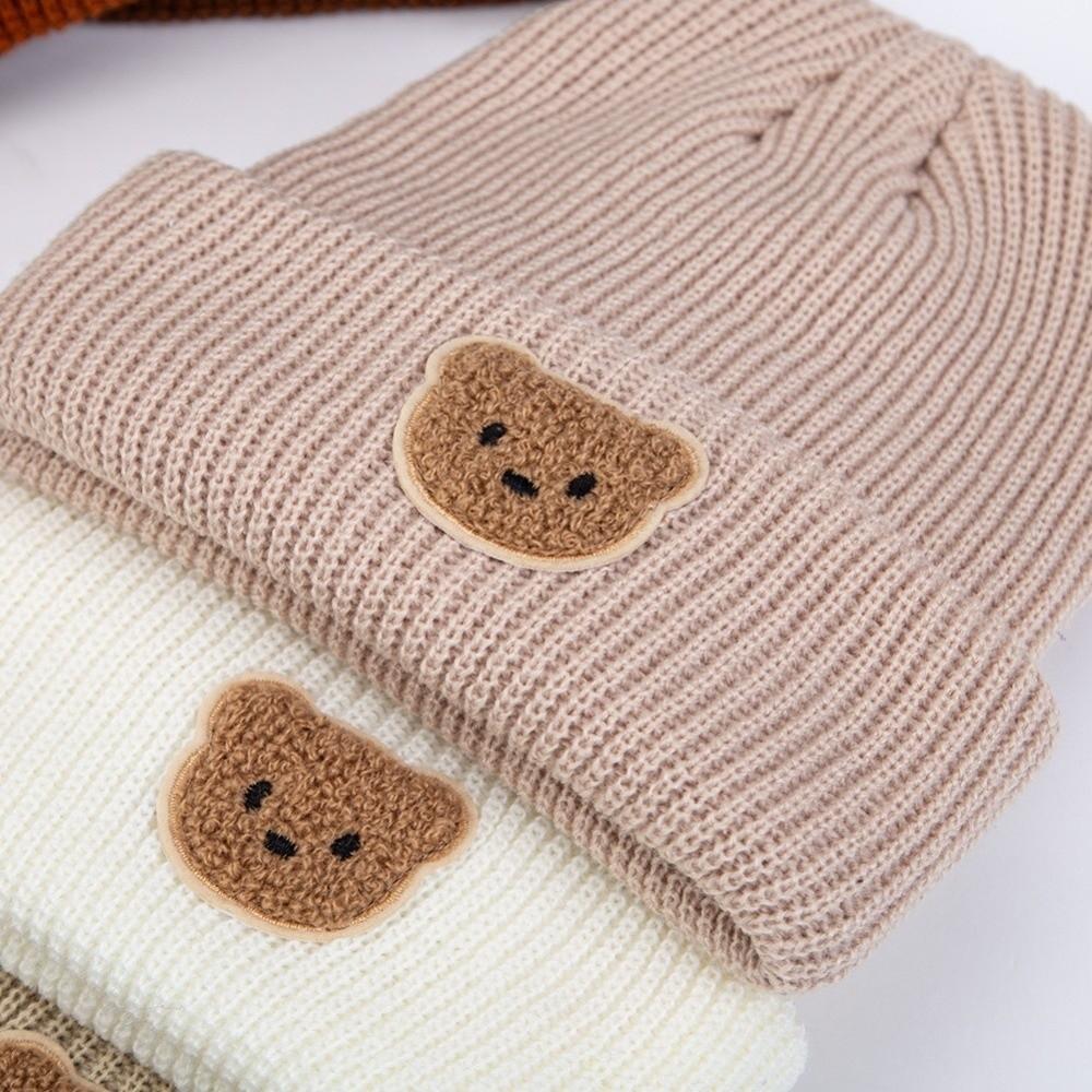 Warm Beanie Cap Cute Cartoon Pullover Cap New Knitted Hat  Winter