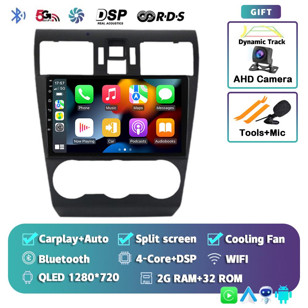 

Автомагнитола Android 14 Carplay для Subaru Forester 4 SJ XV WRX 2016-2021 GPS DSP Мультимедийный видеоплеер 2din DVD Стерео Головное устройство