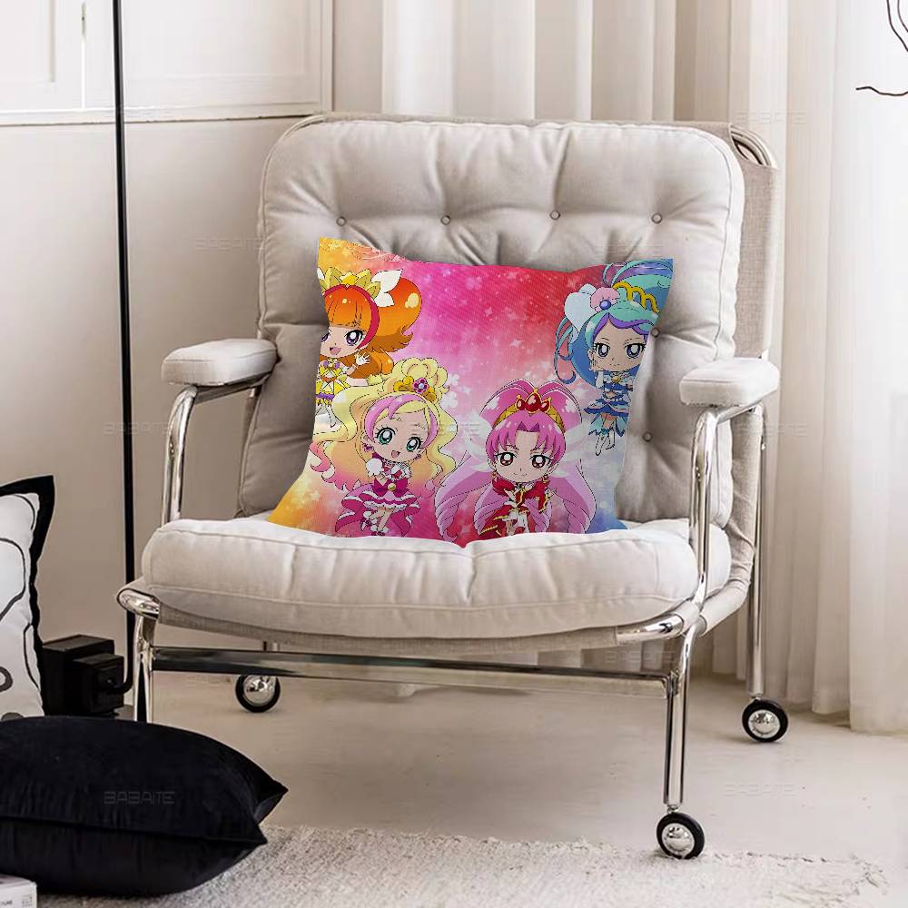 Pretty Cure Precure Princess Anime Cushion Cover Polyester Sofa Cushions Decorative Throw Pillows Home Decoration Pillowcover