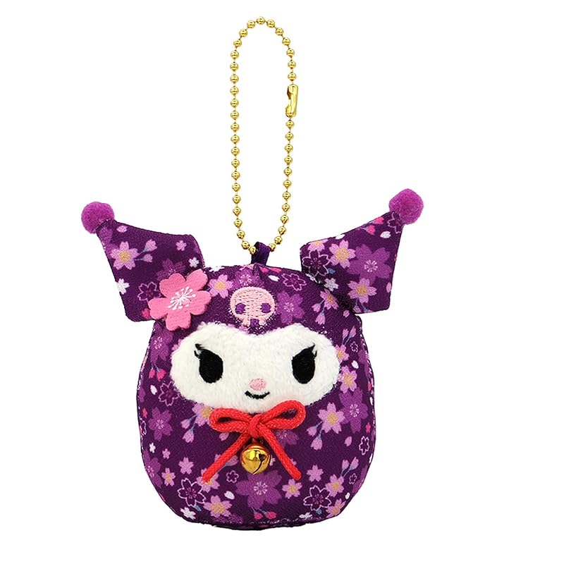 

Nakajima Corporation Corporation) sanrio characters Sakura Daruma mascot Kuromi 205360-24 H9×W9×D5cm