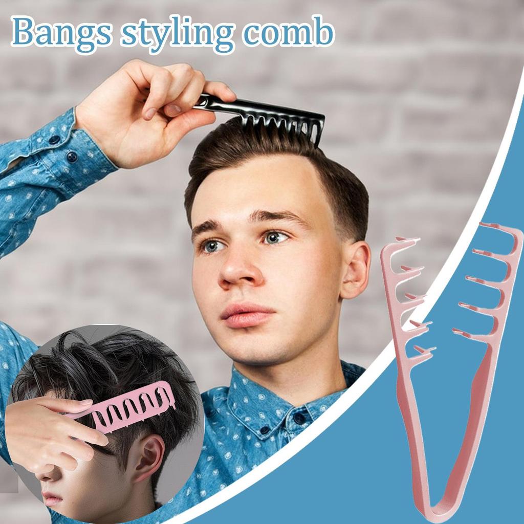 Texture Comb Wide Tooth Comb for Curly Hair Volumizing Roots Covering Bangs Tool for Men Women Hairdressing Styling Volume