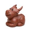 Yixing Purple Clay Tea Pet Cute Cattle Statue Decors Handmade Tea Figurine Sculpture Ornaments Chinese Tea Set Accessories