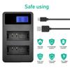 LP-E10 Dual-slot Camera Battery Charger Suitable for Canon EOsRebel T3,T5,T6,T7,EOS 1200D,EOS 1300D,EOS 2000D, EOS3000D Etc.