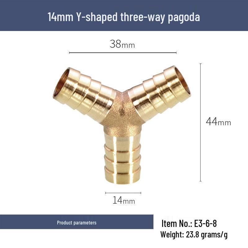 Copper Y-Type Reducing Tee Connector for Soft Water, Oil, and Air Pipes (Sizes 4, 6, 8, 10, 12)