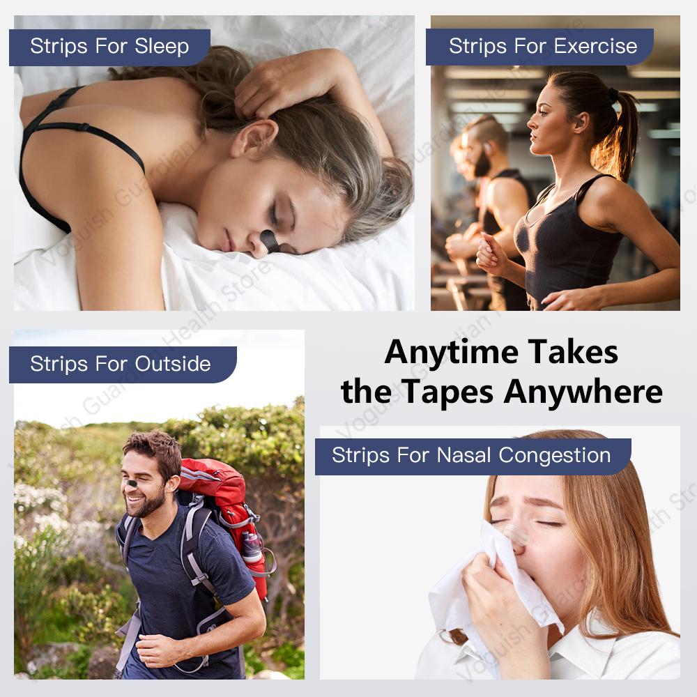 Nasal Strips Portable Breathing Nose Patch Anti Snoring Patch Sleeping Aid Device Easier Breath All Night Healthy Sleep