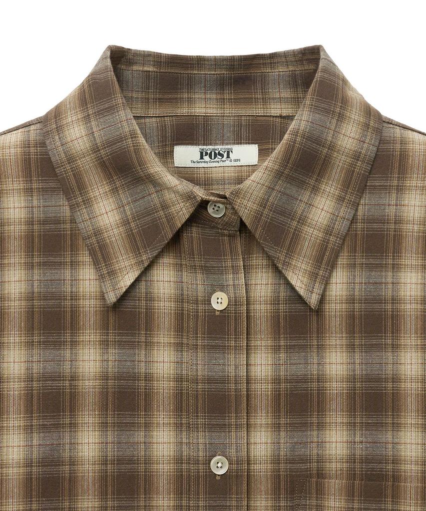 THE SATURDAY EVENING POST Vintage Check Shirts_Brown