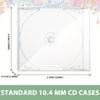 15pcs Premium CD/DVD Acrylic Case 10.4Mm Standard Single Clear CD Jewel Case with Assembled Tray Fan Collectibles Music Albums