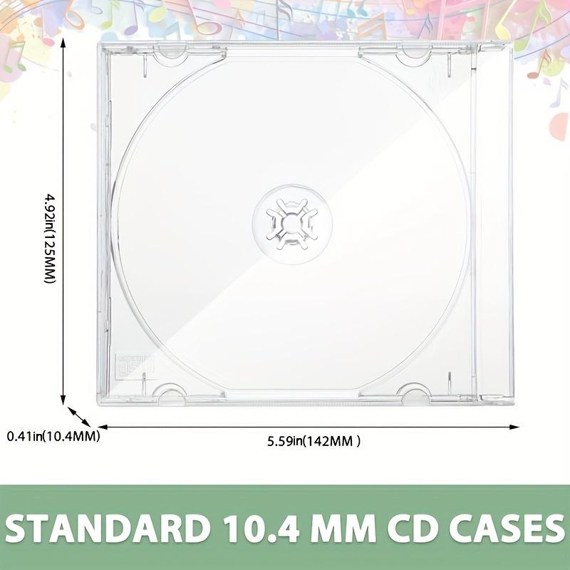 15pcs Premium CD/DVD Acrylic Case 10.4Mm Standard Single Clear CD Jewel Case with Assembled Tray Fan Collectibles Music Albums
