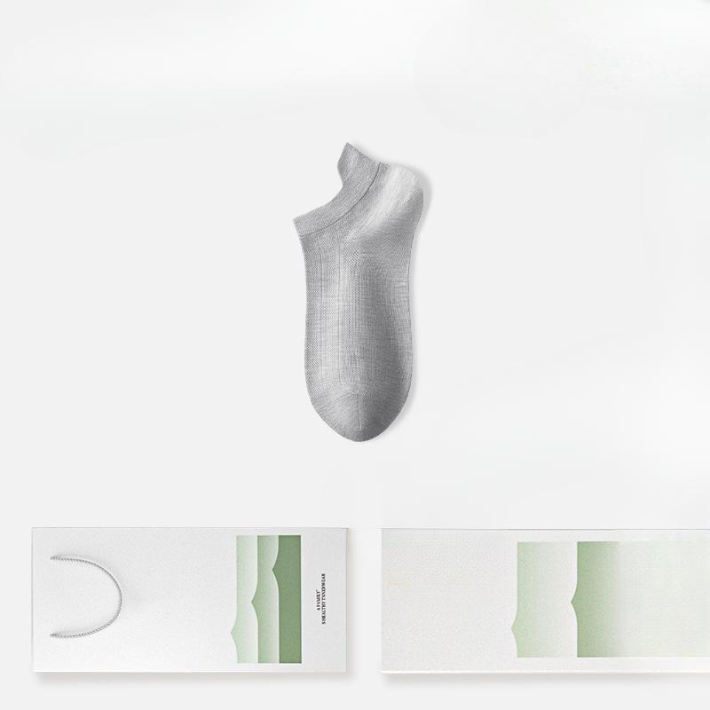 Men's Summer Thin Mesh Breathable Deodorant Sweat Absorbing Cool Socks