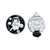 Creative Space Series: Astronaut Cat Brooch - Cute Black & White Cartoon Fashion Badge Accessory