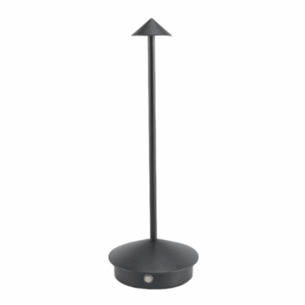 Cone Head Design LED Table Lamp 3 Color Lights Touch Control Bedside Ambient Light Dimming Portable Aluminum Reading Lamp