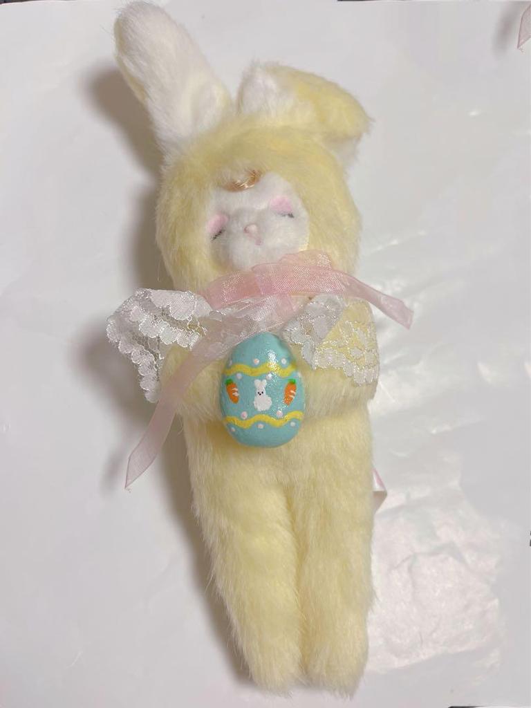 [USED] Fancy Rabbit Popular Artist Felt Plush Toy Teddy Bear Handmade