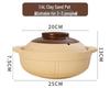 GOWKE Ceramic Clay Casserole Pot for Stovetop Cooking