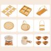 Bamboo Woven Fruit Basket Serving Trays Decor Food Storage for Home Kitchen Picnics Vegetable Storage Snack Organizer Stand