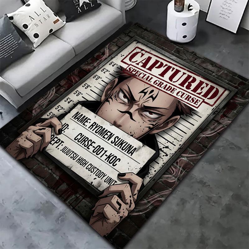 Jujutsu Kaisen Carpet Rug For Living Room Bedroom Home Sofa Decoration Kids Play Nonslip Floor Mat