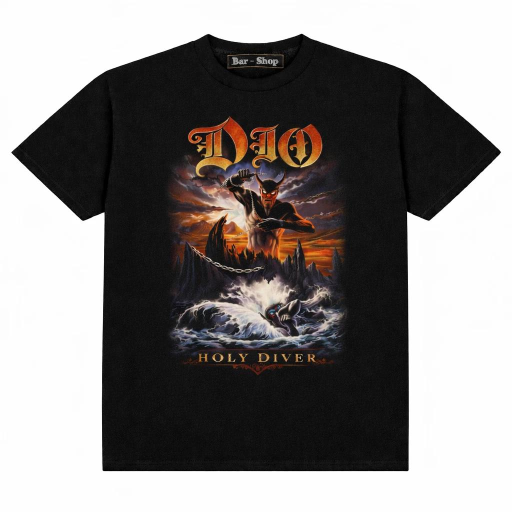 DIO Holy Diver T Shirt Ronnie James Dio Heavy Metal Unisex Black New ,Size S-4XL L