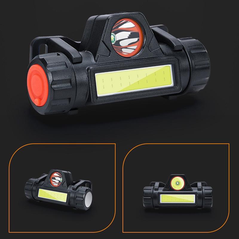 Dobíjecí Cob Led USB čelovka Silný magnetický výkonný světlomet Super jasná vodotěsná čelová svítilna pro venkovní rybaření