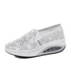 Rocking shoes women's summer new fly-woven mesh breathable casual mother shoes one-pedal platform women's shoes