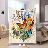Beautiful Butterfly Flannel Blanket, Nap Blanket, Air Conditioner Suitable for Camping, Travel, Bed, Christmas and Halloween