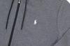 Polo Ralph Lauren Jersey Hoodie with Embroidered Size Men's Full-Zip Pony, XL, Grey/White (Product Code 01020040)