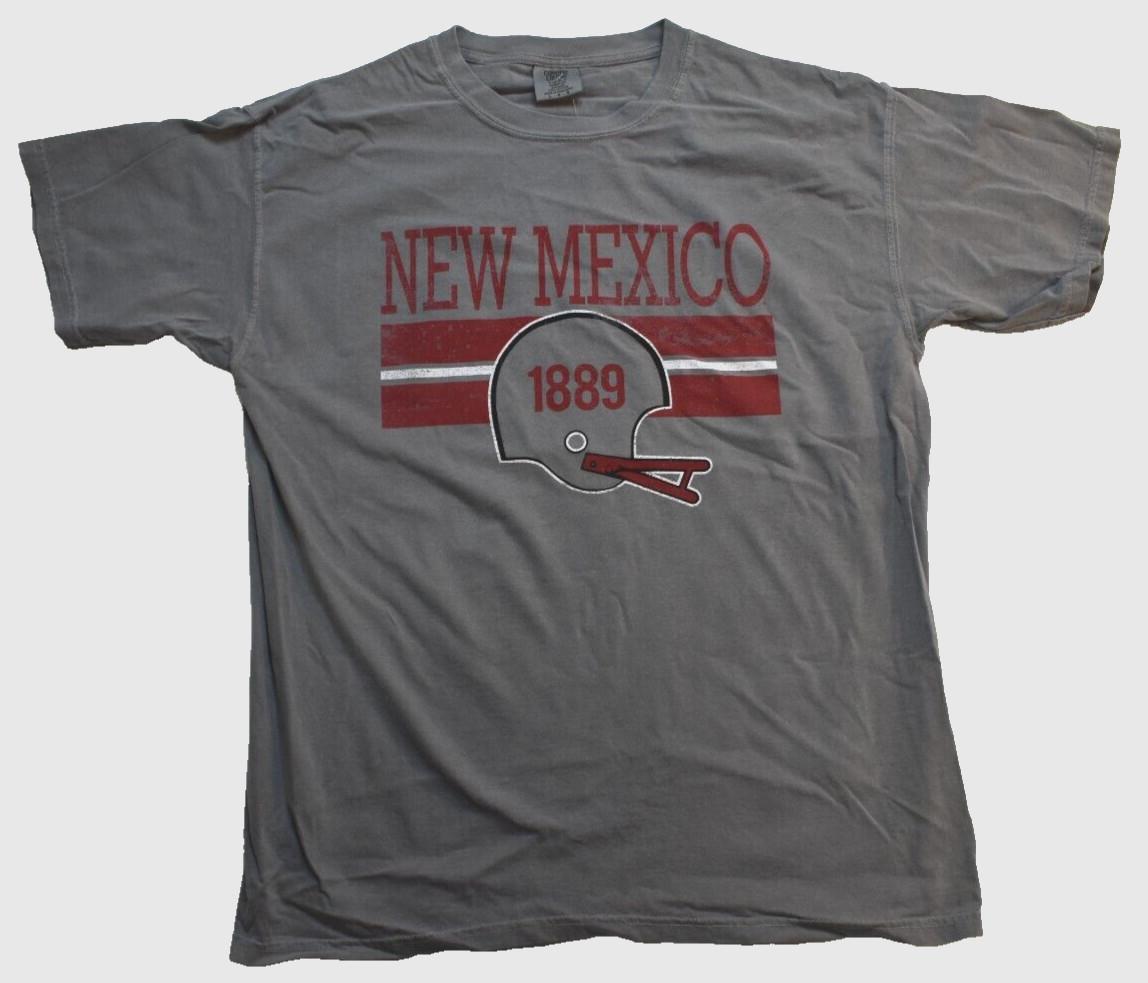 Мужская футболка Comfort Colors с ретро-графикой New Mexico Lobos Football Новая M-2XL M
