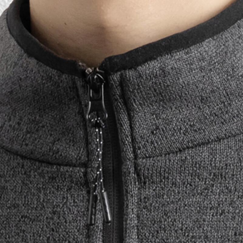 Mao Ren Men's Stand-Collar Full-Zip Hoodie Jacket