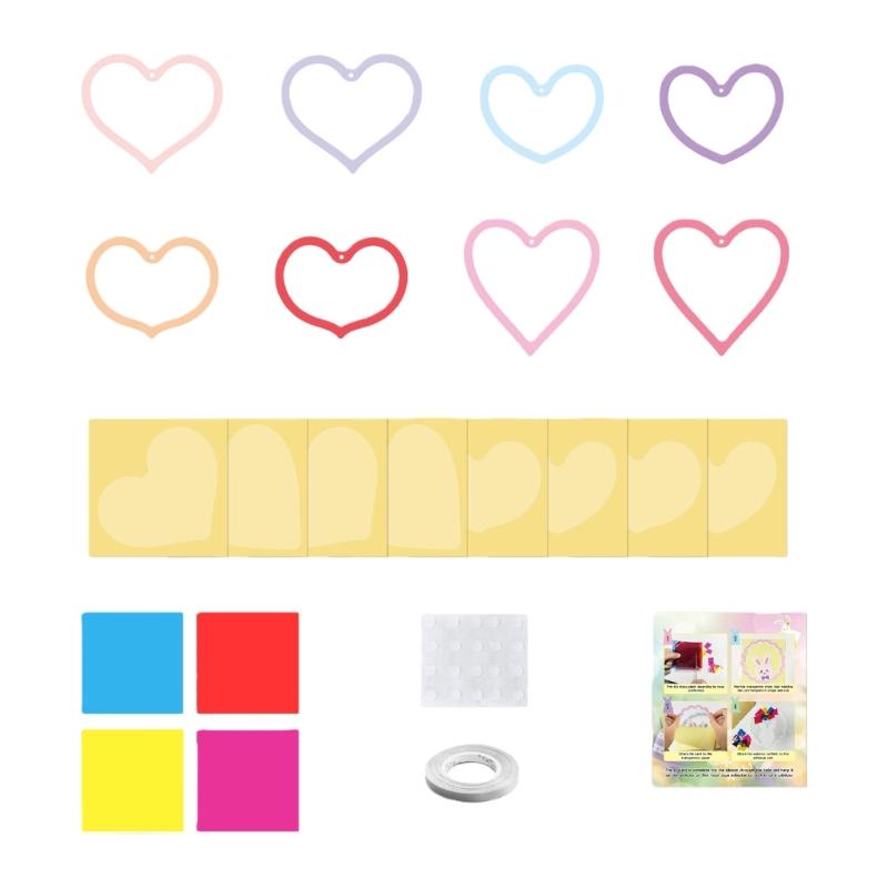 Suncatchers Crafts Safe Paper Cutting Craft Set For Children Window Painting Activity Family Bonding Project