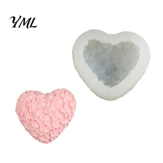 Heat Resistant Silicone Molds Heart Flower Mold, 3D Mousse Cake Candle Soap Easy Clean Bakeware Set Making, Fondant Resin Epoxy Craft Tool for