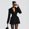 Elegant Deep V Neck Long Sleeve Dress With Highdensity Milk Silk For Business And Office Wear
