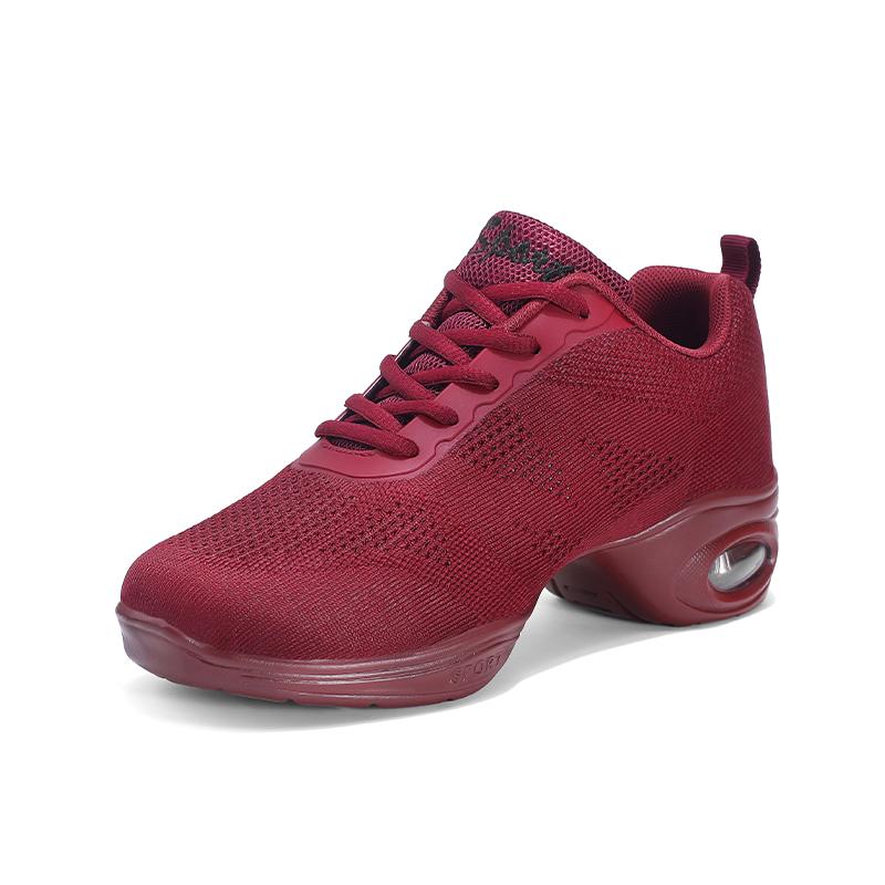 Scarpe da Ballo Moderne Donna con Ammortizzazione ad Aria Rete Traspirante Scarpe da Jazz con Lacci Sneakers Casual da Donna Ammortizzanti