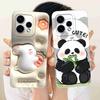 For Oppo Reno15 5G Case CPH2825 ilicone Back Cover For Oppo Reno 15C Reno15c 5G Cute Panda Cartoon Phone Cases Shockproof