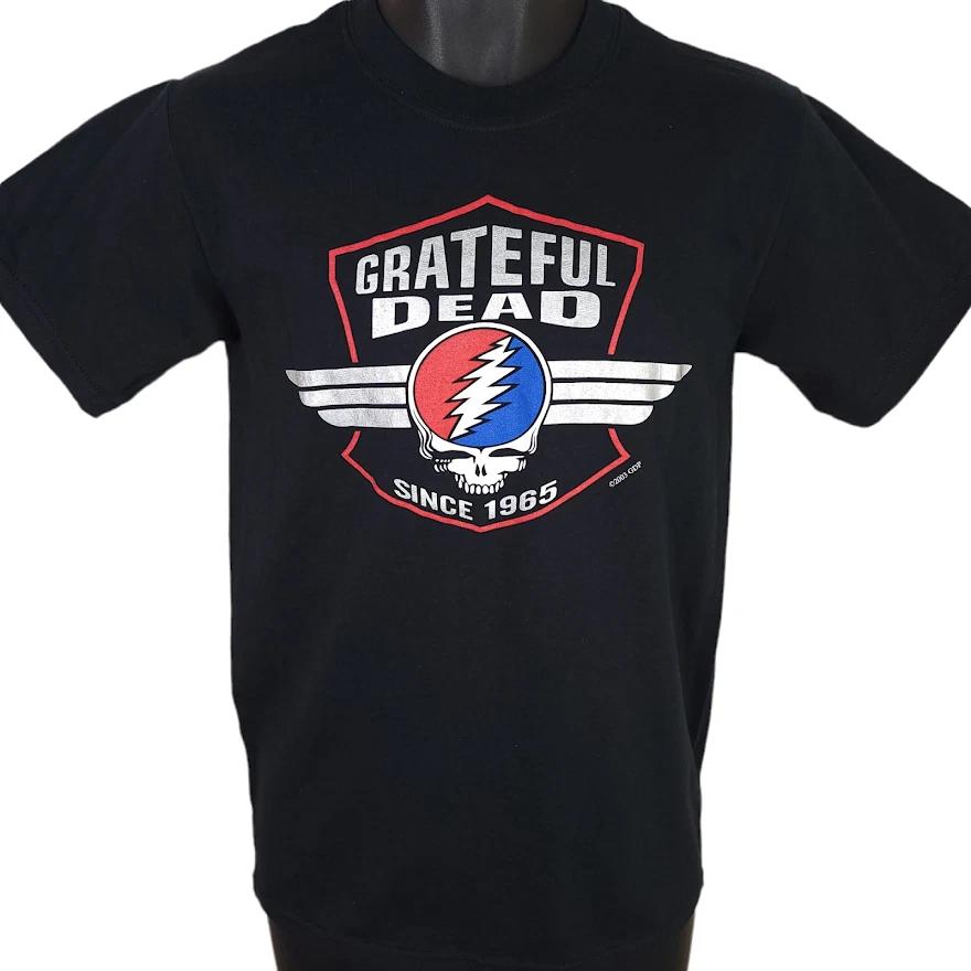 Vintage Grateful Dead 100% Cotton T-shirt Mens Tees Top Mens Size Small Y2K Rock & Roll Blues Music Skull