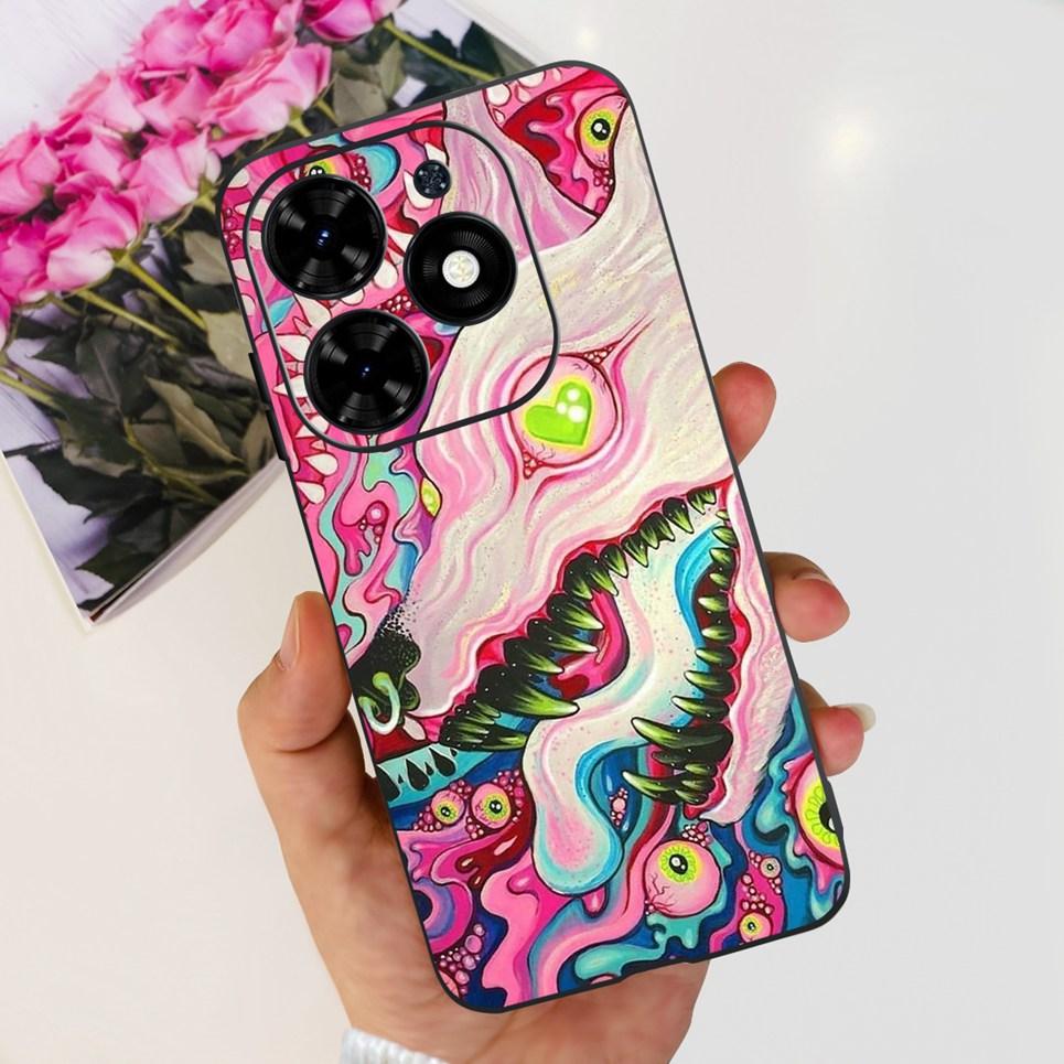 Coque Funda For Infinix Hot 40i Hot40i 2023 New Fashion Back Cover Colorful Painting Print Phone Cases On Hot 40 I Soft Matte