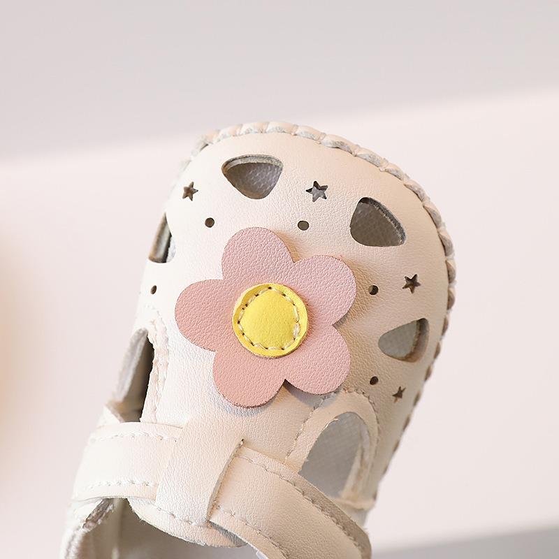 Lauflernschuhe für Baby-Mädchen im Alter von 6-12 Monaten. Einjährige Prinzessinnen-Stil Sandalen mit weicher Sohle, geeignet für Frühling und Sommer.