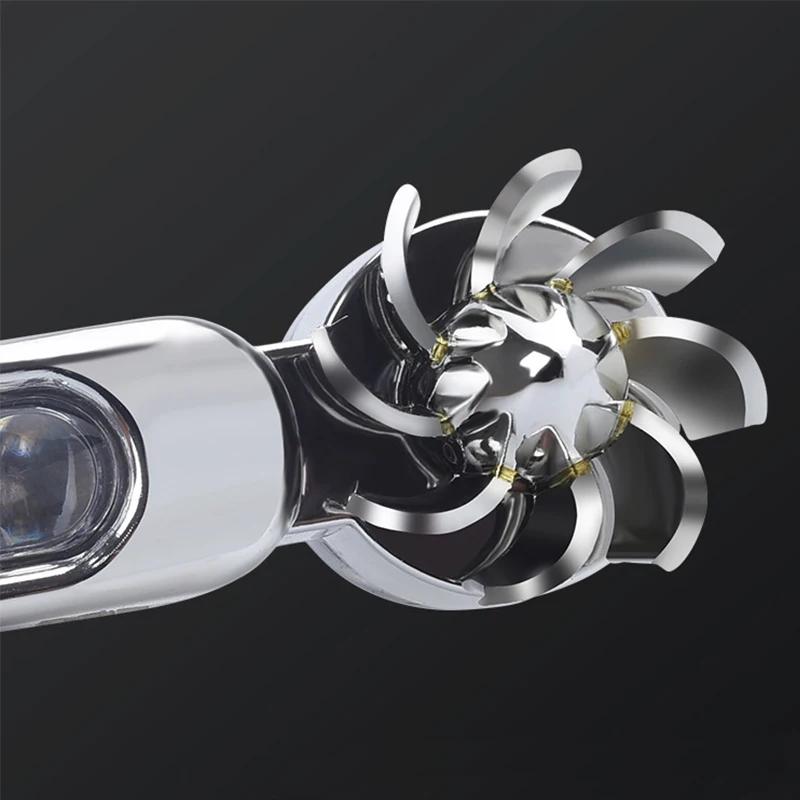 2pcs Wind Powered Car LED DayTime Running Light Auxiliary Lighting Rotation Fan Lamp Automobile Day Time Headlight Decorative