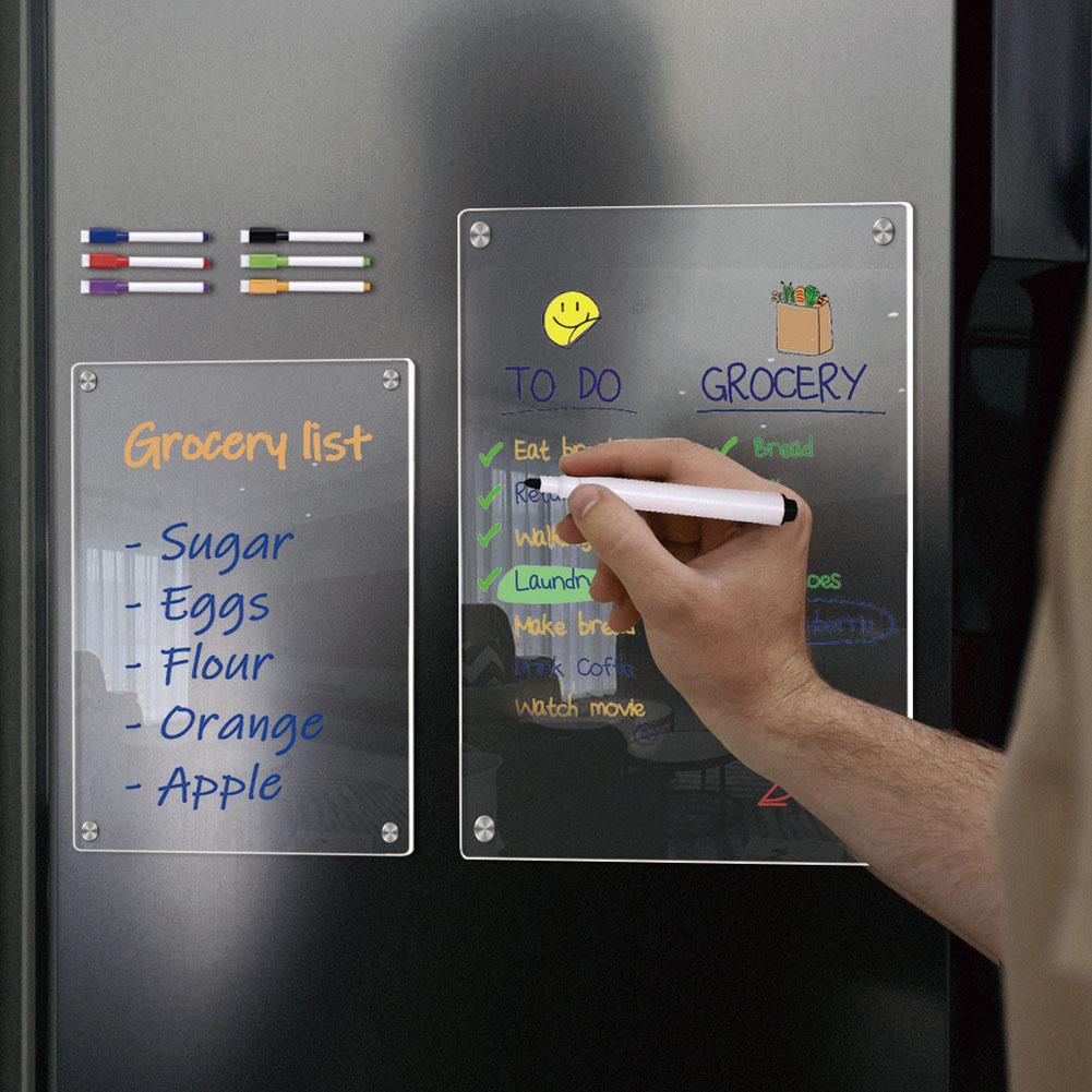 Kühlschrankkalender Kalender Monatlich Wöchentlicher Kalender Kühlschrank Wiederbeschreibbar Transparent Magnetischer Kalender Nagelneu