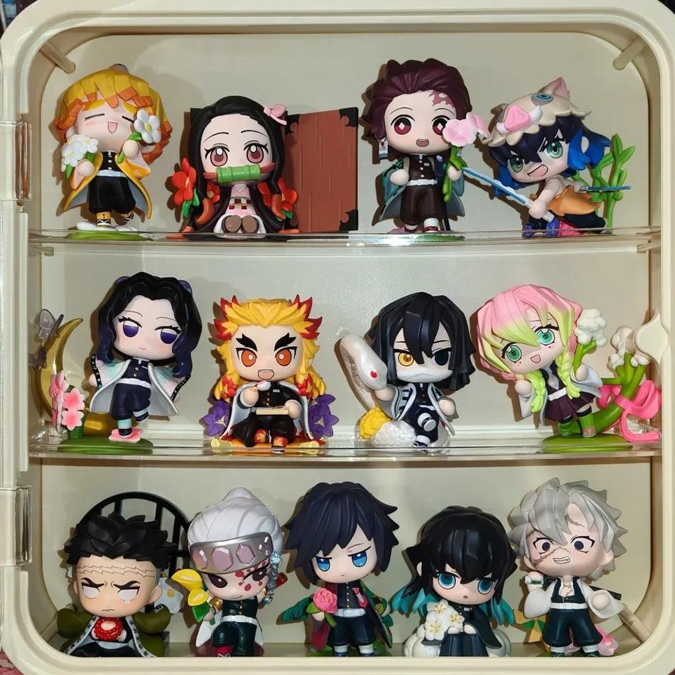 Demon Slayer Kimetsu Yaiba Version Figure Blind Box Set Styles Anime Character Collectible Model Doll Gift Q no 12 Random Trendy Mystery Surprise