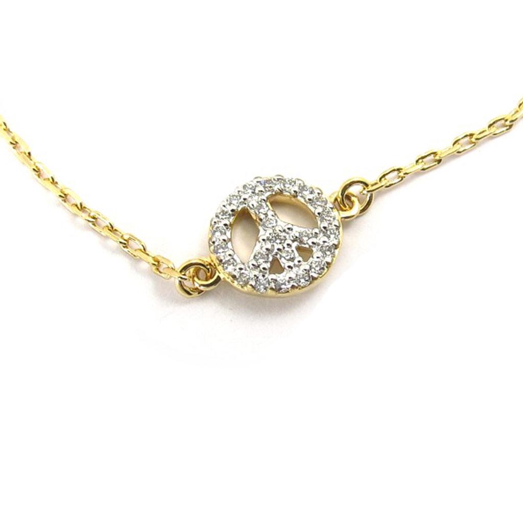 

Les Trésors De Lily [K3441] - Bracelet Plaqué Or Peace 2 tons
