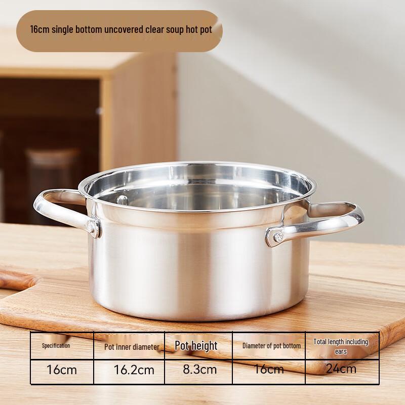 Panela Quente e Panelas Shabu-Shabu Espessadas de Aço Inoxidável Di Rui En